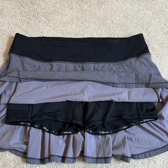 Lululemon Disperse Dusky Lavender Black Circuit Breaker Skort Skirt Sz. 8 Tall