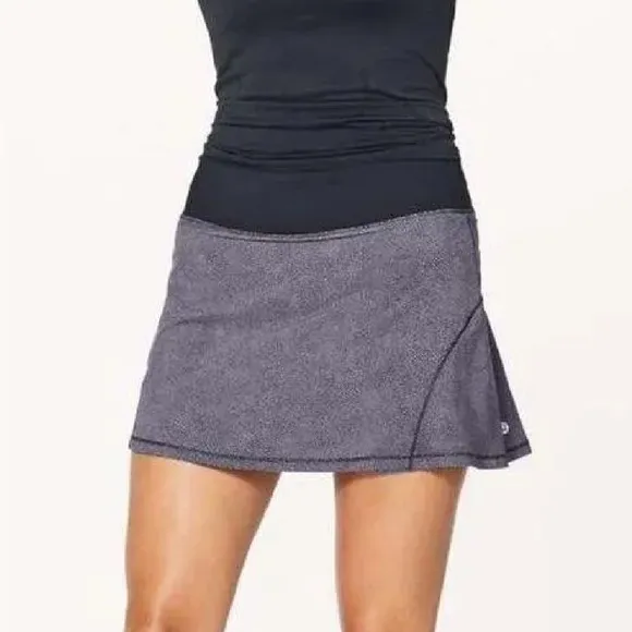 Lululemon Disperse Dusky Lavender Black Circuit Breaker Skort Skirt Sz. 8 Tall