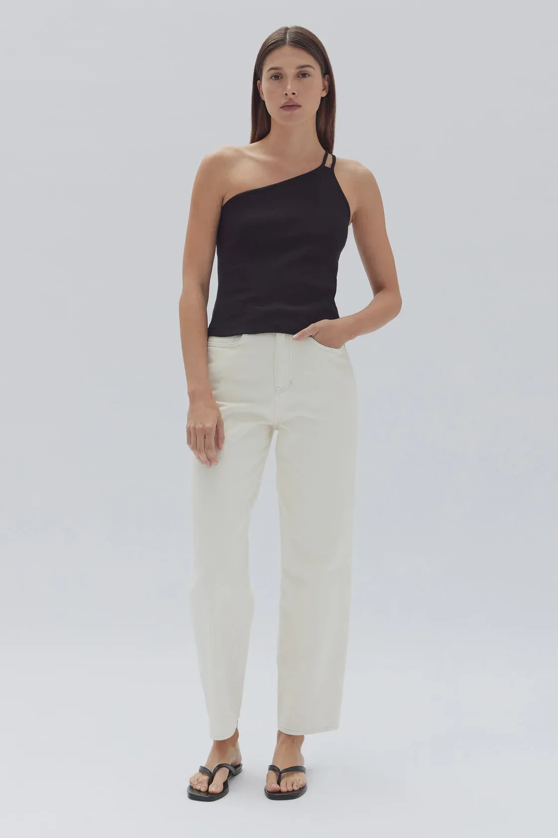 Mandy Asymmetric Top Black