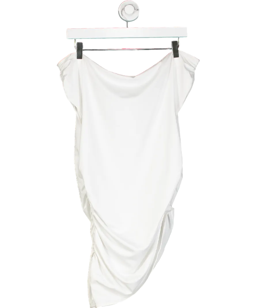 Mars the Label White One Shoulder Drape Top UK 14