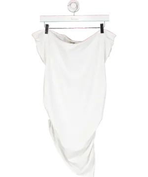 Mars the Label White One Shoulder Drape Top UK 14