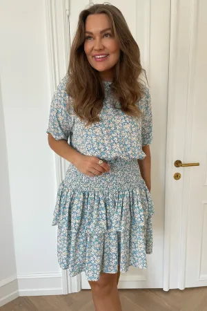 MathildaIC Kjole - Blomster Blå