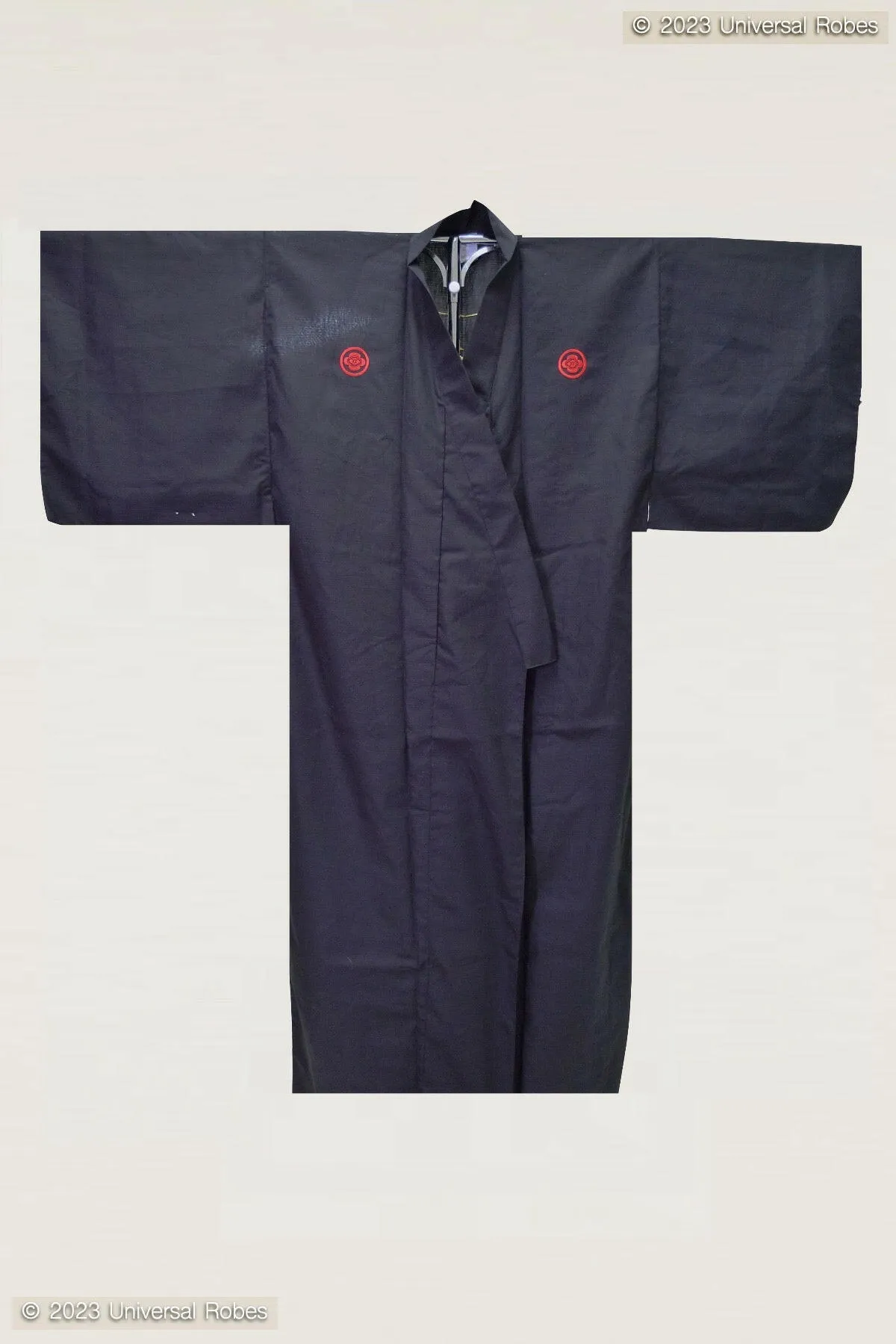 Men SAMURAI Cotton Kimono Silver