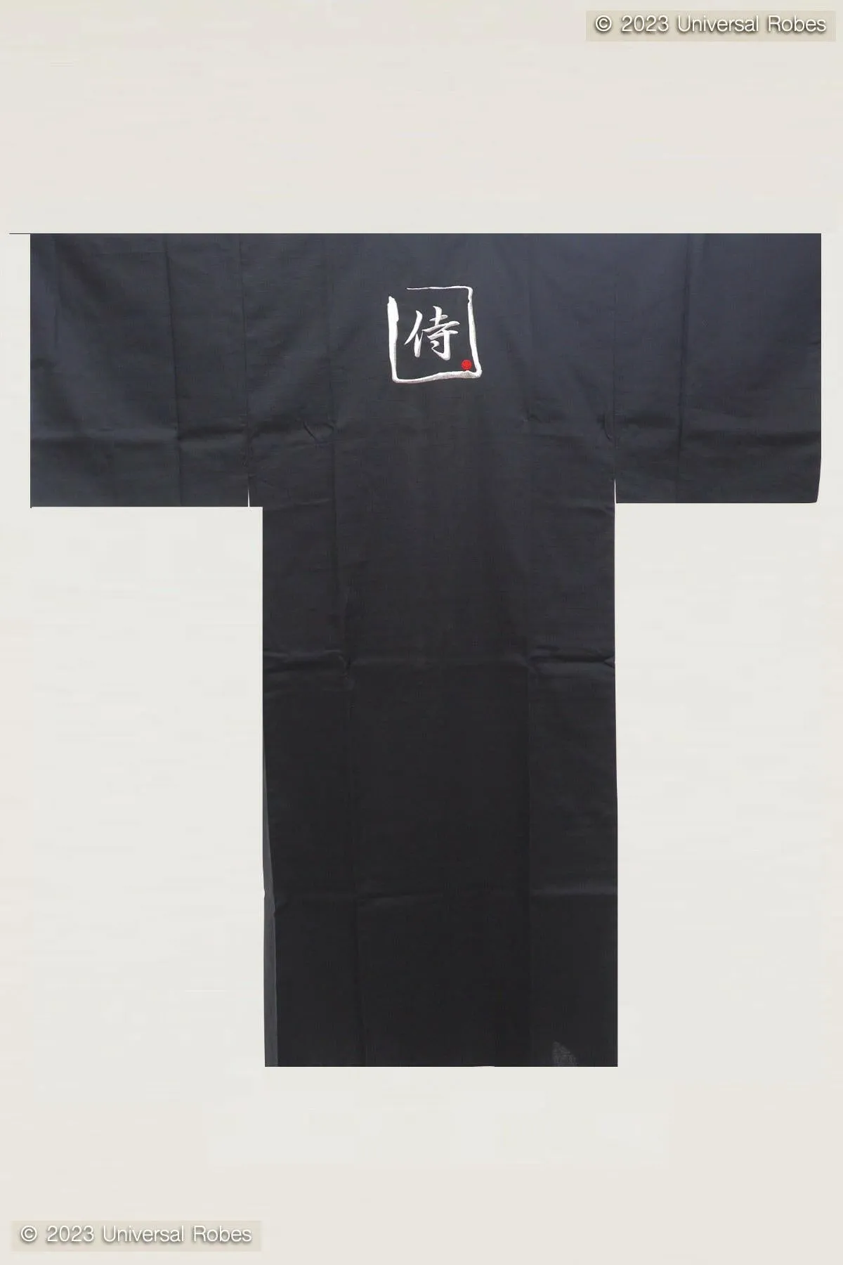 Men SAMURAI Cotton Kimono Silver