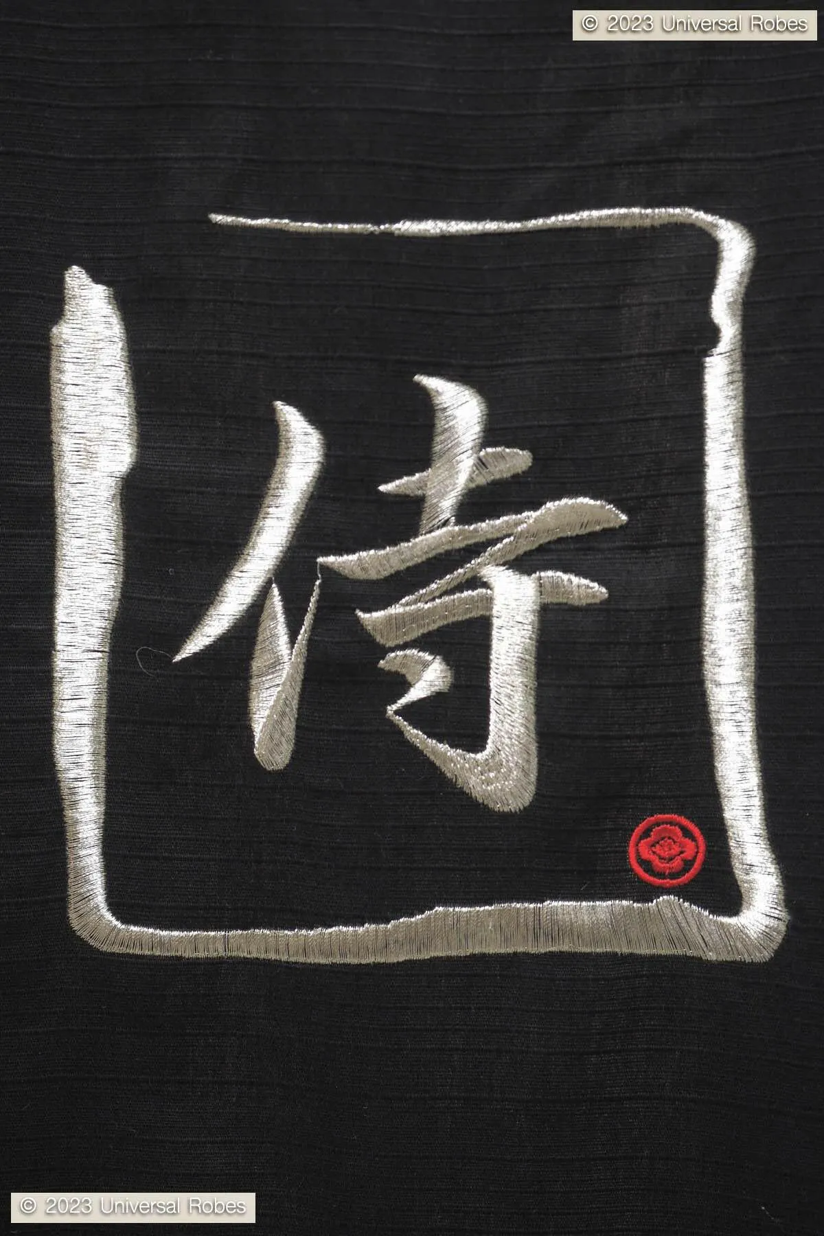 Men SAMURAI Cotton Kimono Silver