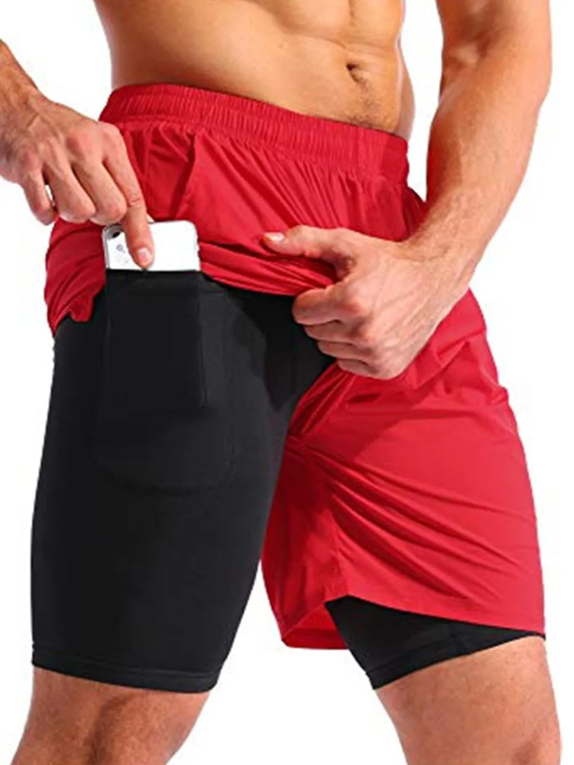 Men's Elastic Waist Active Shorts
