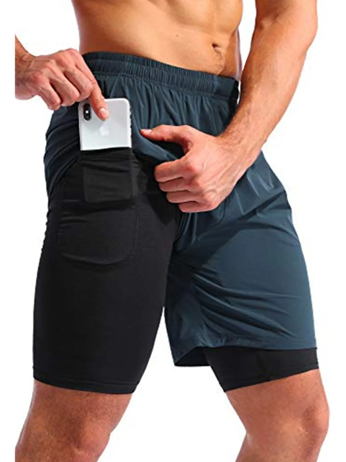 Men's Elastic Waist Active Shorts