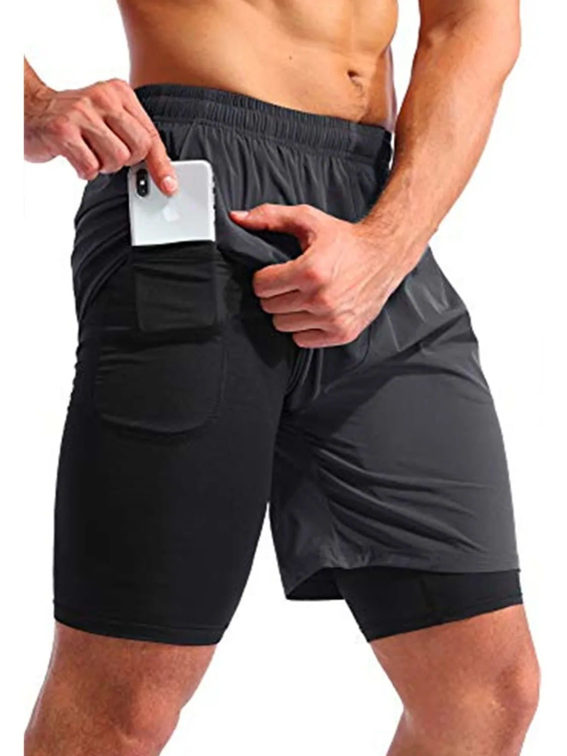 Men's Elastic Waist Active Shorts
