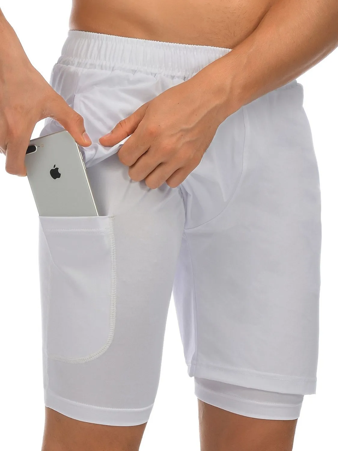 Men's Elastic Waist Active Shorts