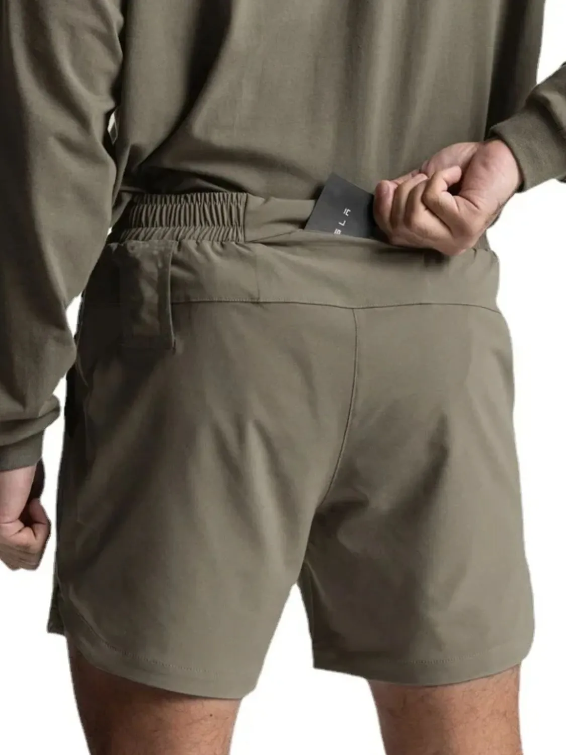 Men's Elastic Waist Active Shorts