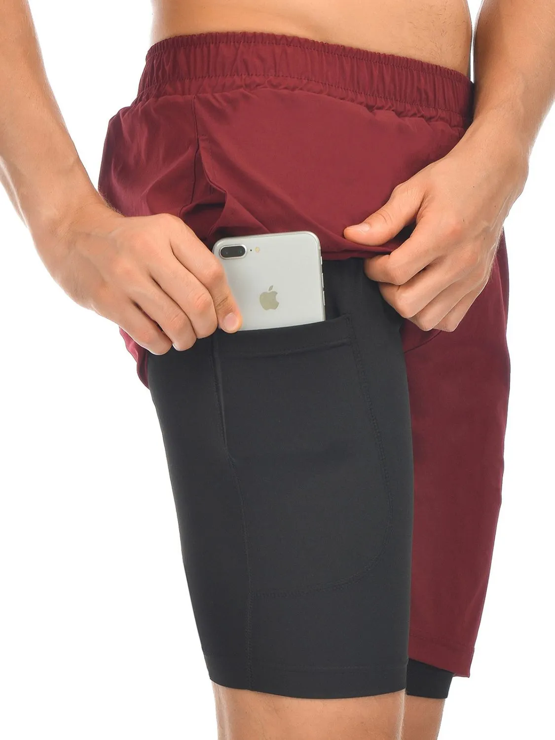 Men's Elastic Waist Active Shorts