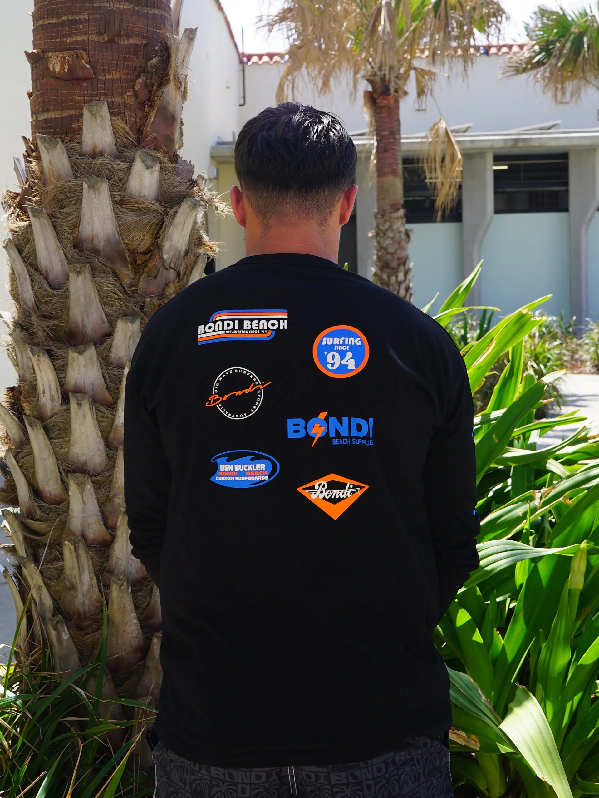 Men's Moto Long Sleeve Tee (Black)