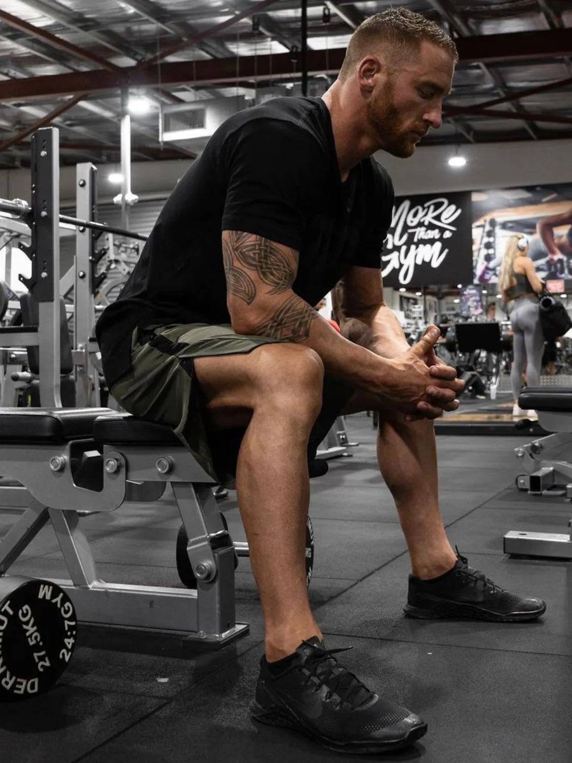 Men's Plus Size Side Slit Shorts