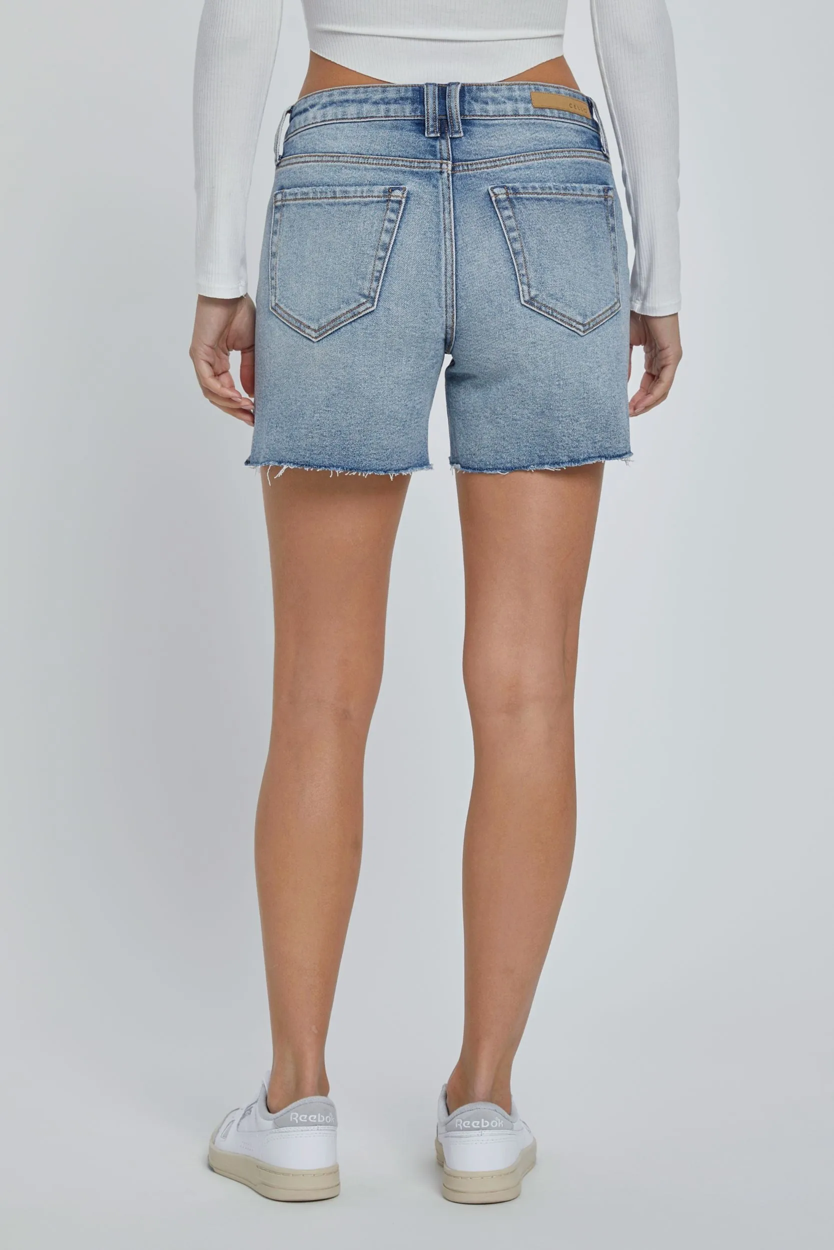 Mid Rise Short with Side Slit