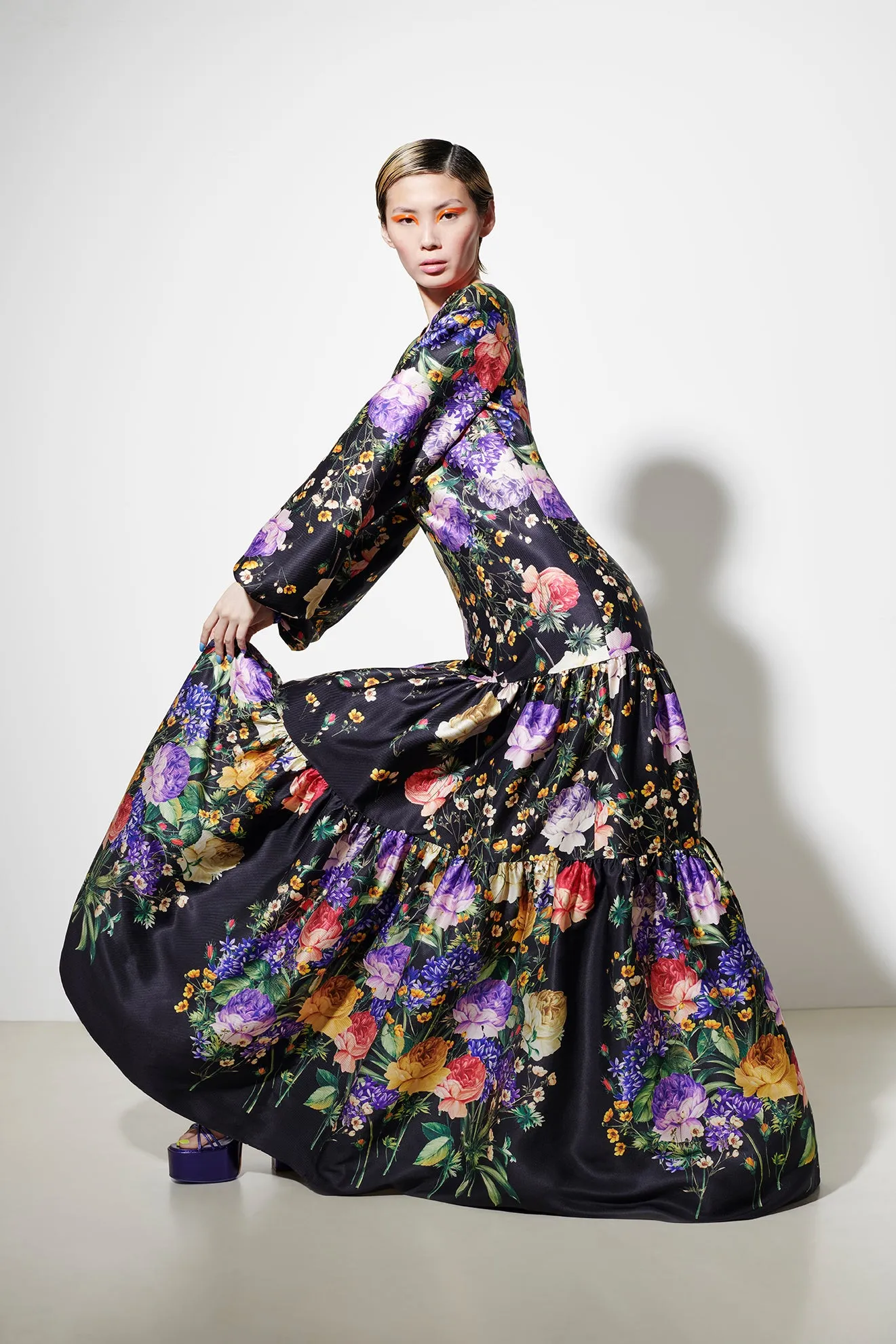 Midnight Blossom Maxi Dress