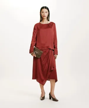 Momoni - Kenta Blouse in Washed Silk - Grape Must