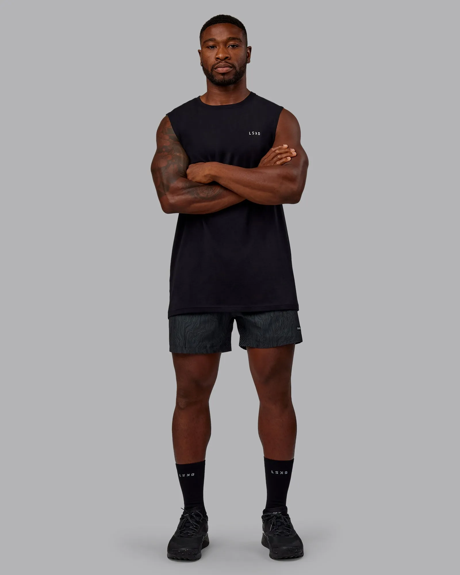 Move Fast Value Series FLXCotton Tank - Black-White