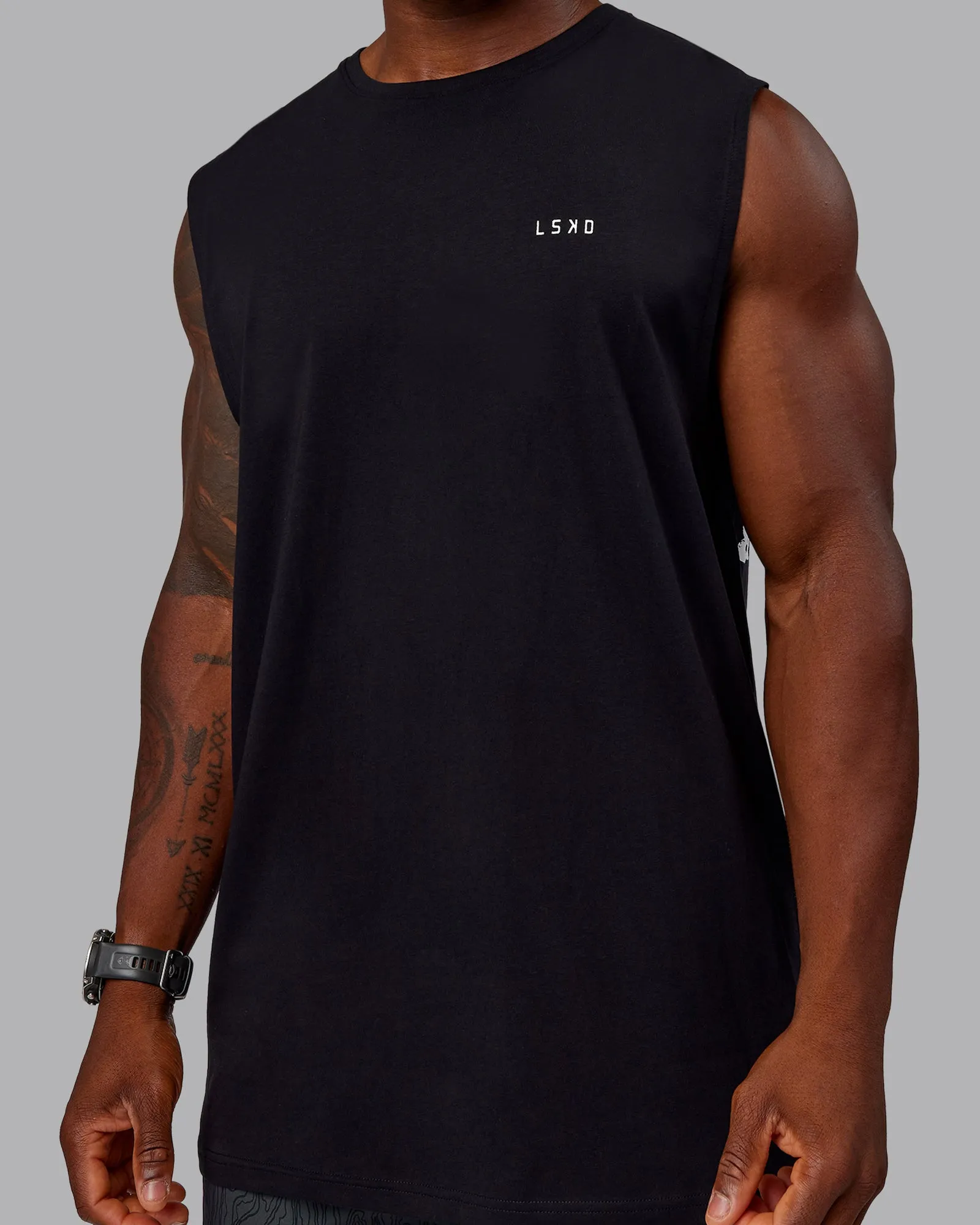 Move Fast Value Series FLXCotton Tank - Black-White