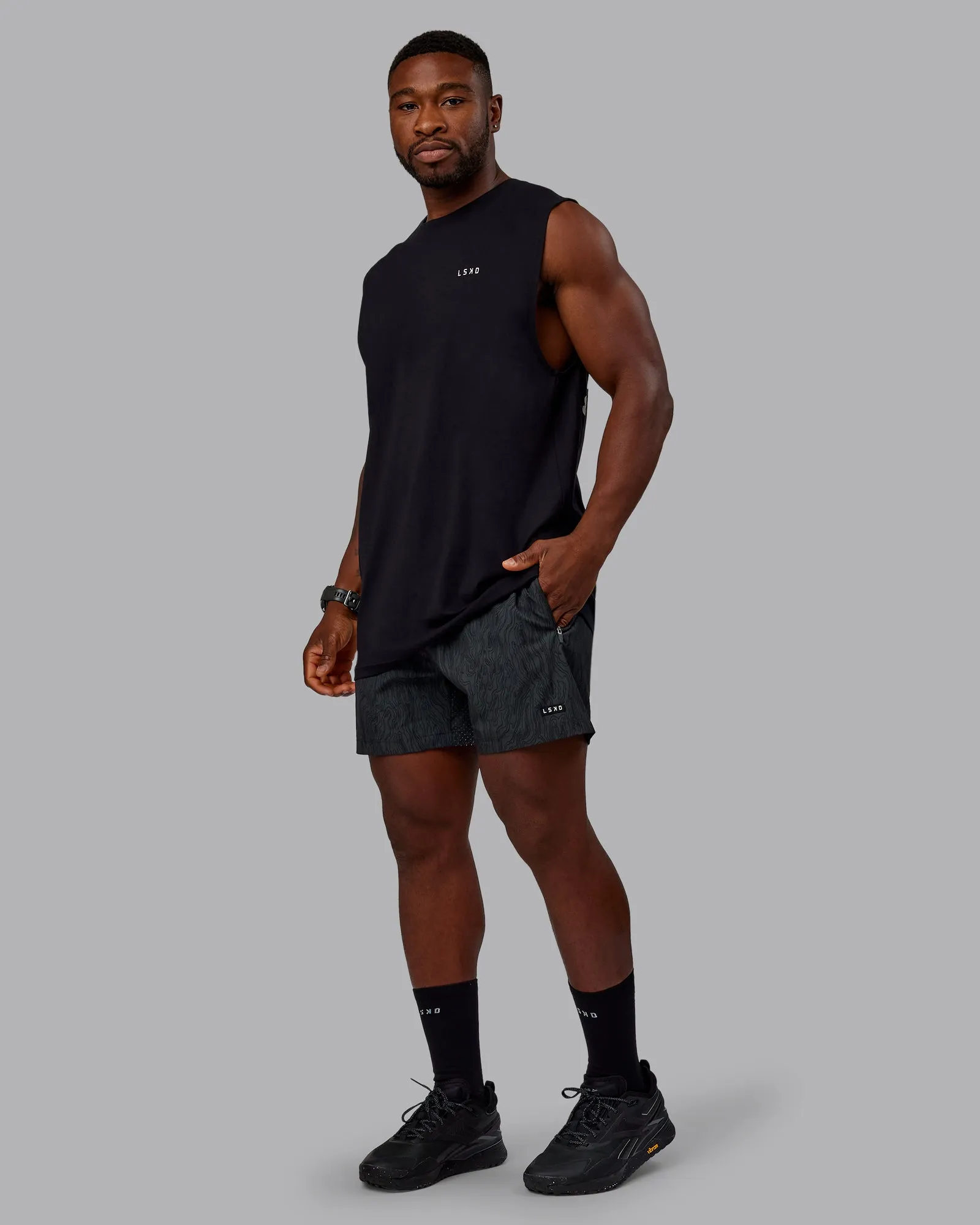Move Fast Value Series FLXCotton Tank - Black-White