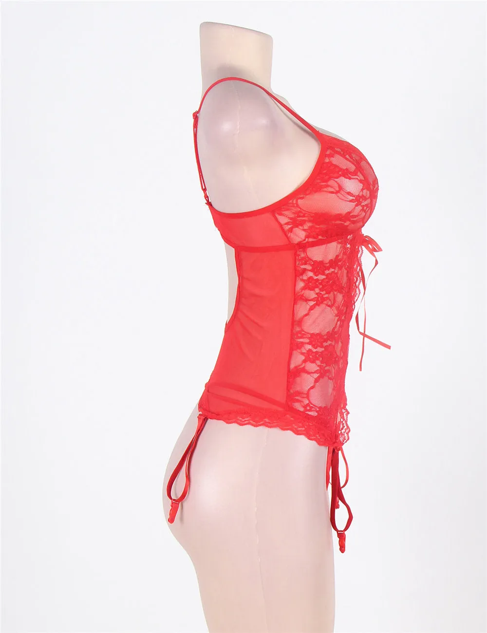 New Plus Size Lace Teddy With A Front Keyhole