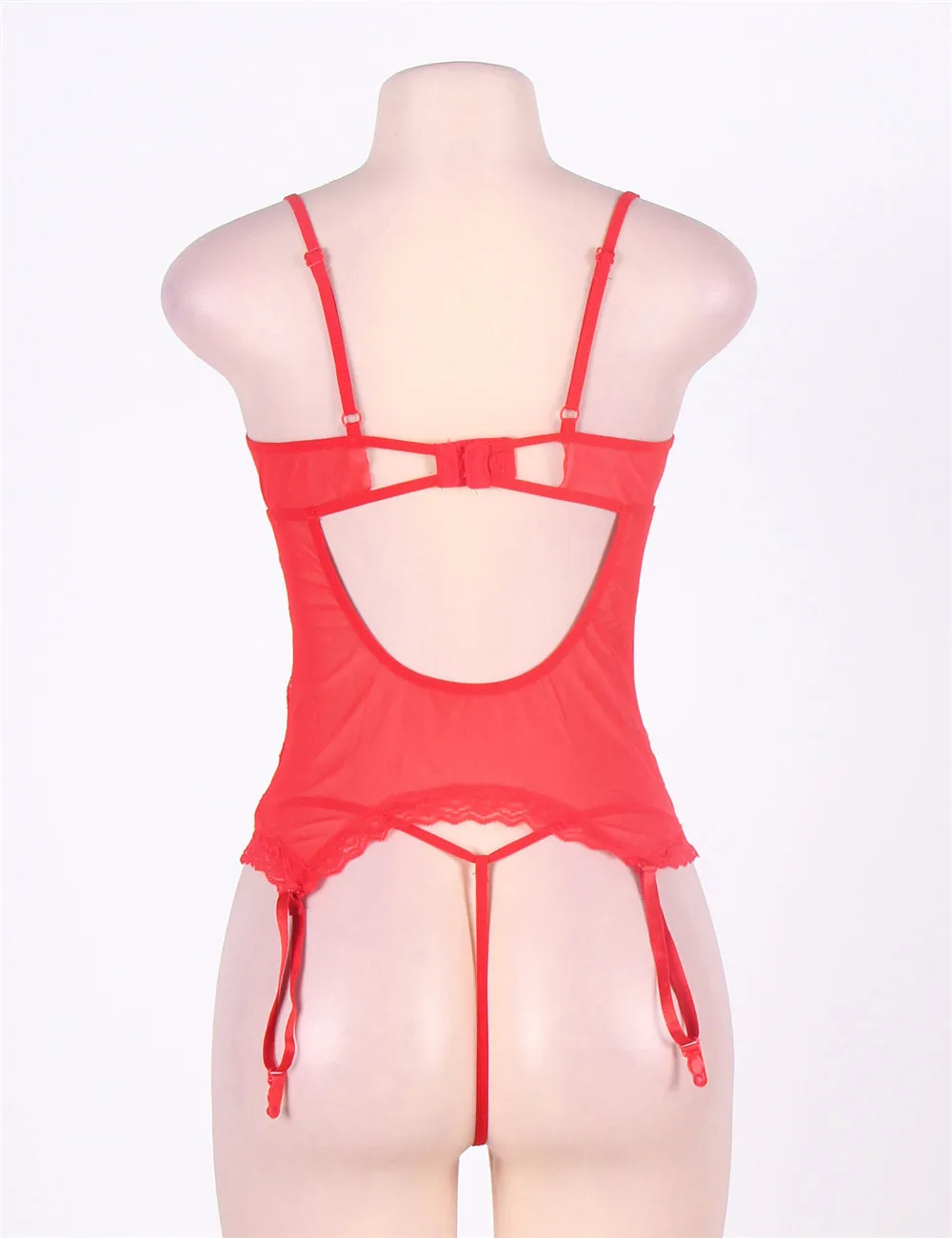 New Plus Size Lace Teddy With A Front Keyhole