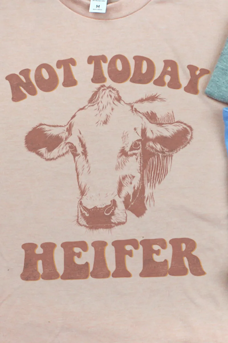 Not Today Heifer Unisex Poly-Rich Blend Tee