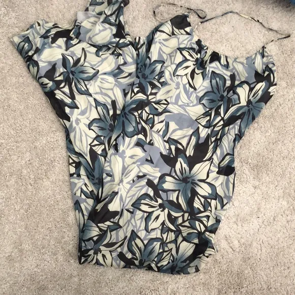 NWT Vince Silk Hawaiian Floral Maxi Dress Tank Keyhole 6 Coachella Boho