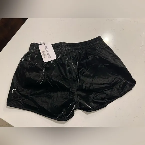 NWT ZYIA Midnight Gloss Bomber Shorts size M