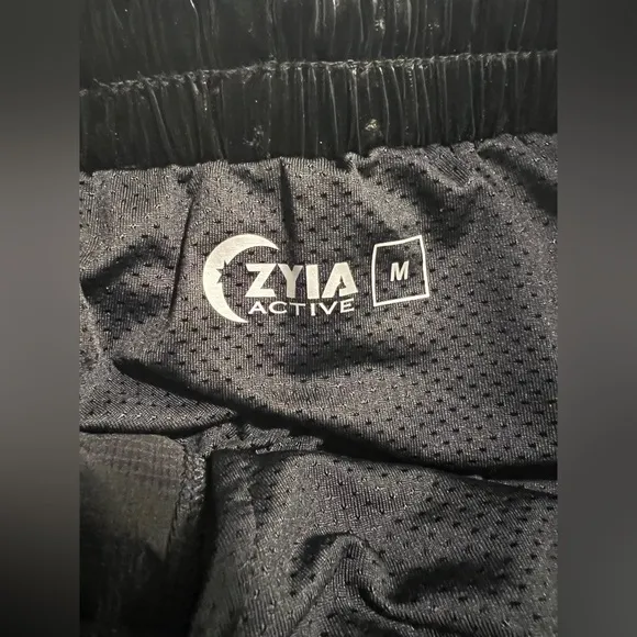 NWT ZYIA Midnight Gloss Bomber Shorts size M