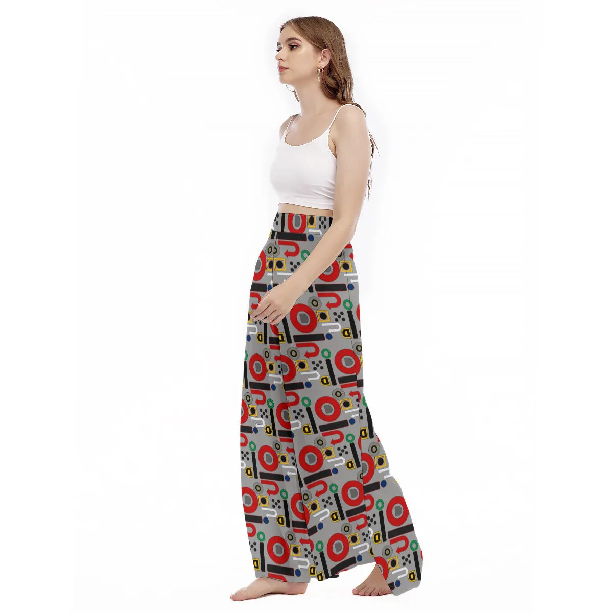 OD Women's High Waist Wide Leg Culottes GryR