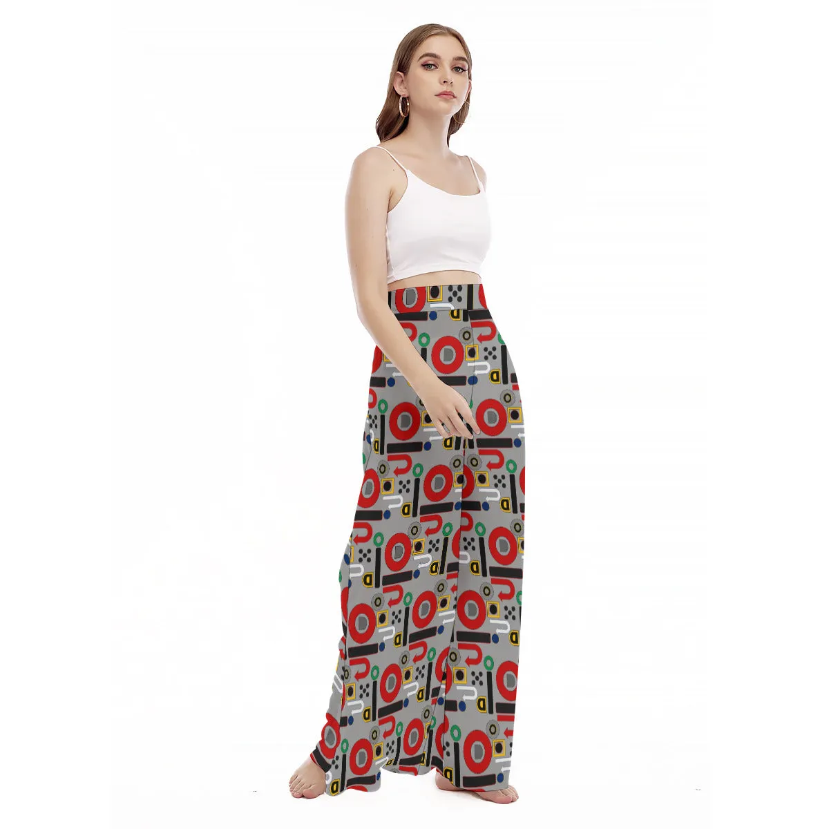 OD Women's High Waist Wide Leg Culottes GryR
