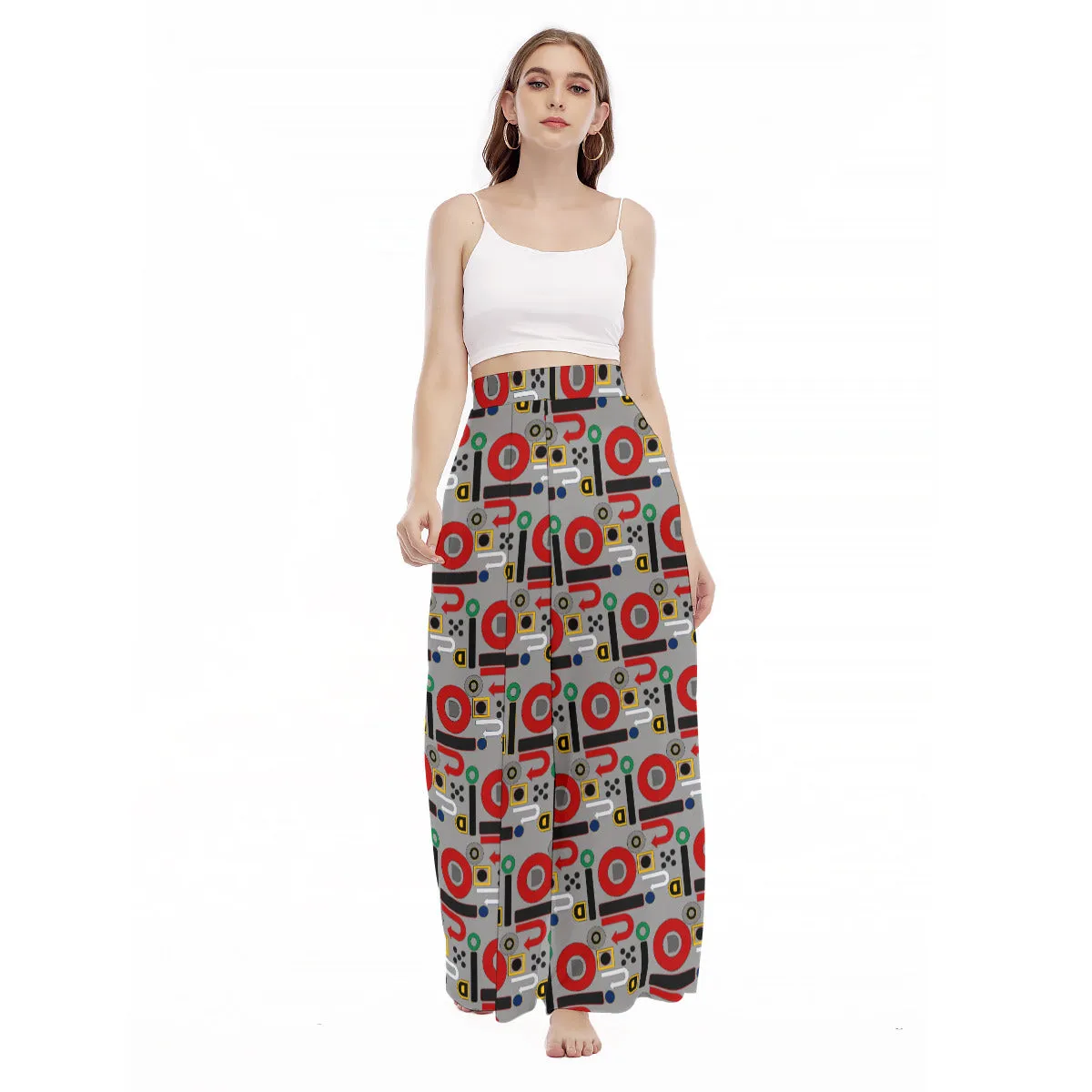 OD Women's High Waist Wide Leg Culottes GryR