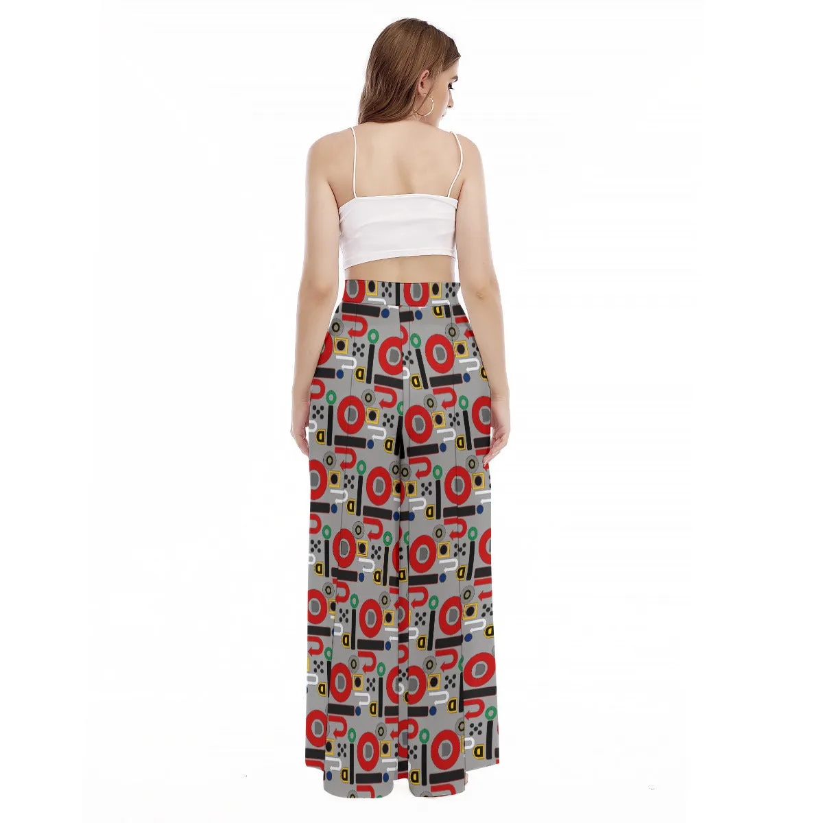 OD Women's High Waist Wide Leg Culottes GryR