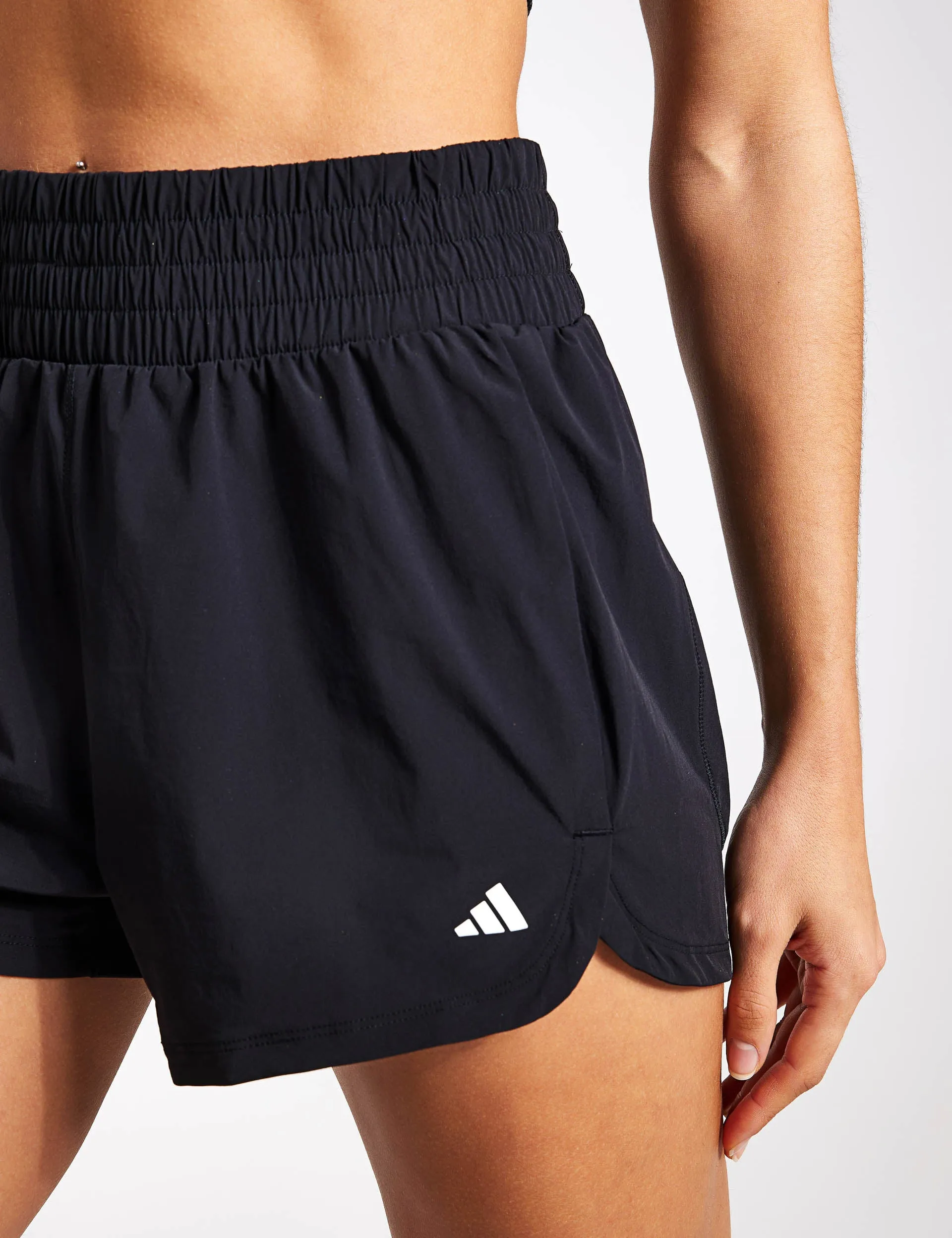 Pacer Stretch-Woven Zipper Pocket Lux Shorts - Black