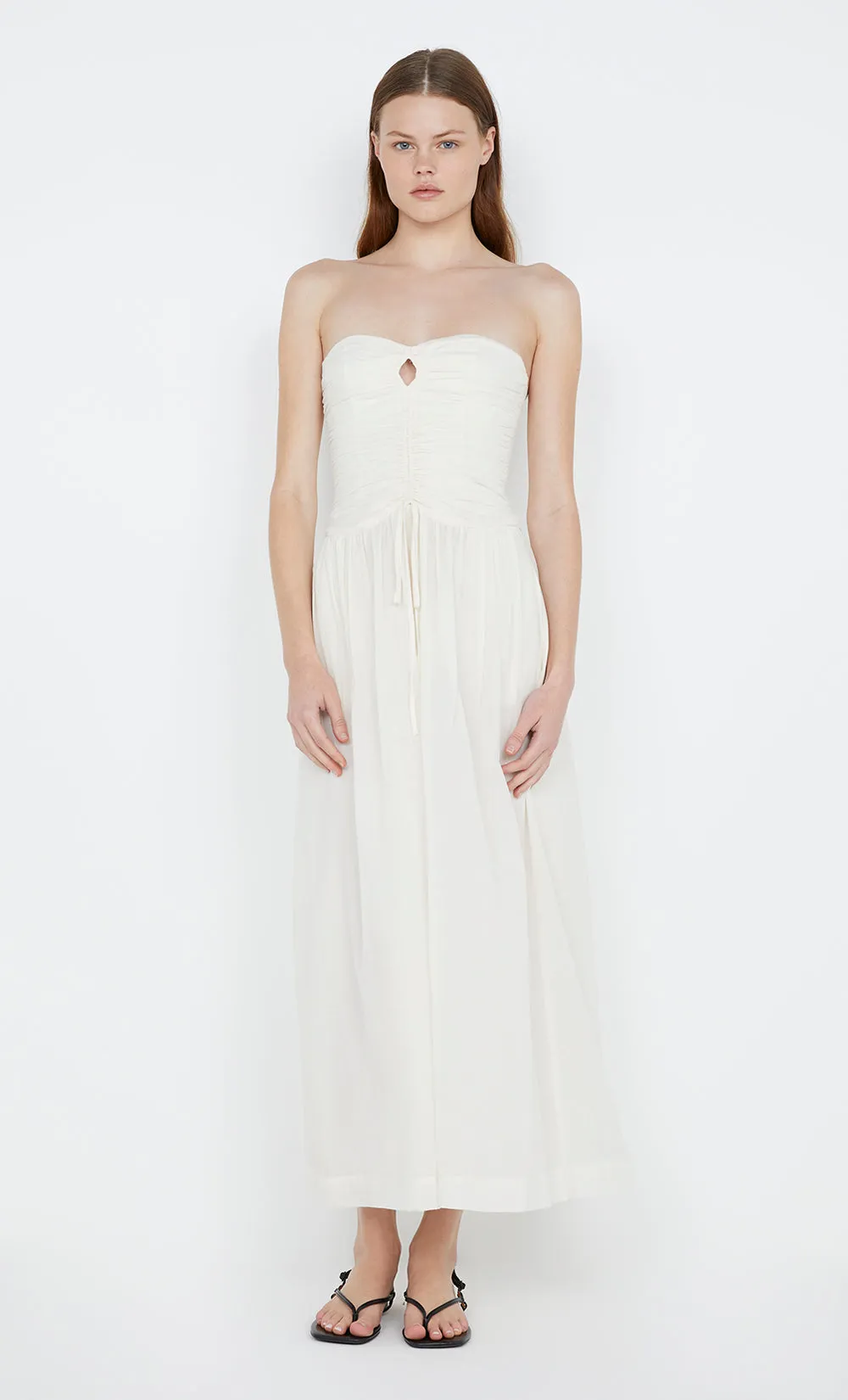 PALMER STRAPLESS MAXI DRESS - IVORY