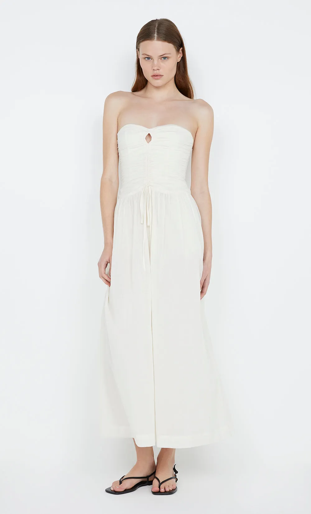 PALMER STRAPLESS MAXI DRESS - IVORY