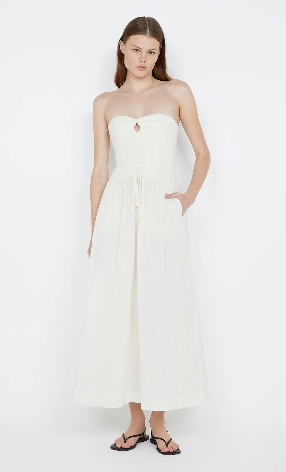 PALMER STRAPLESS MAXI DRESS - IVORY