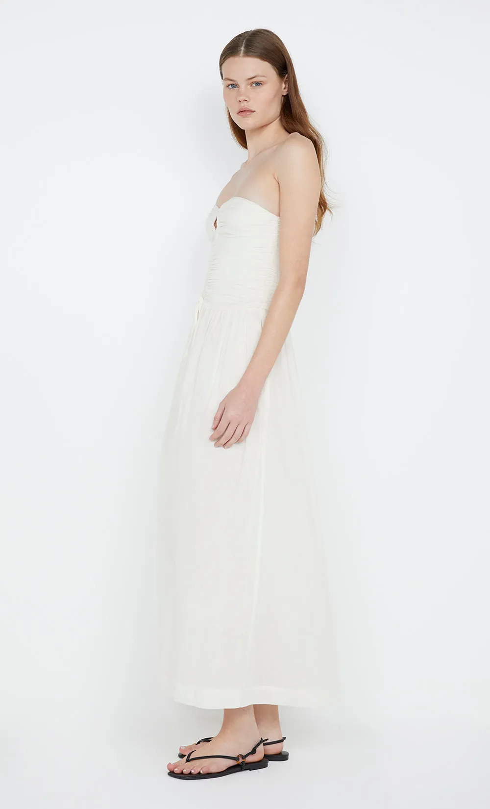 PALMER STRAPLESS MAXI DRESS - IVORY