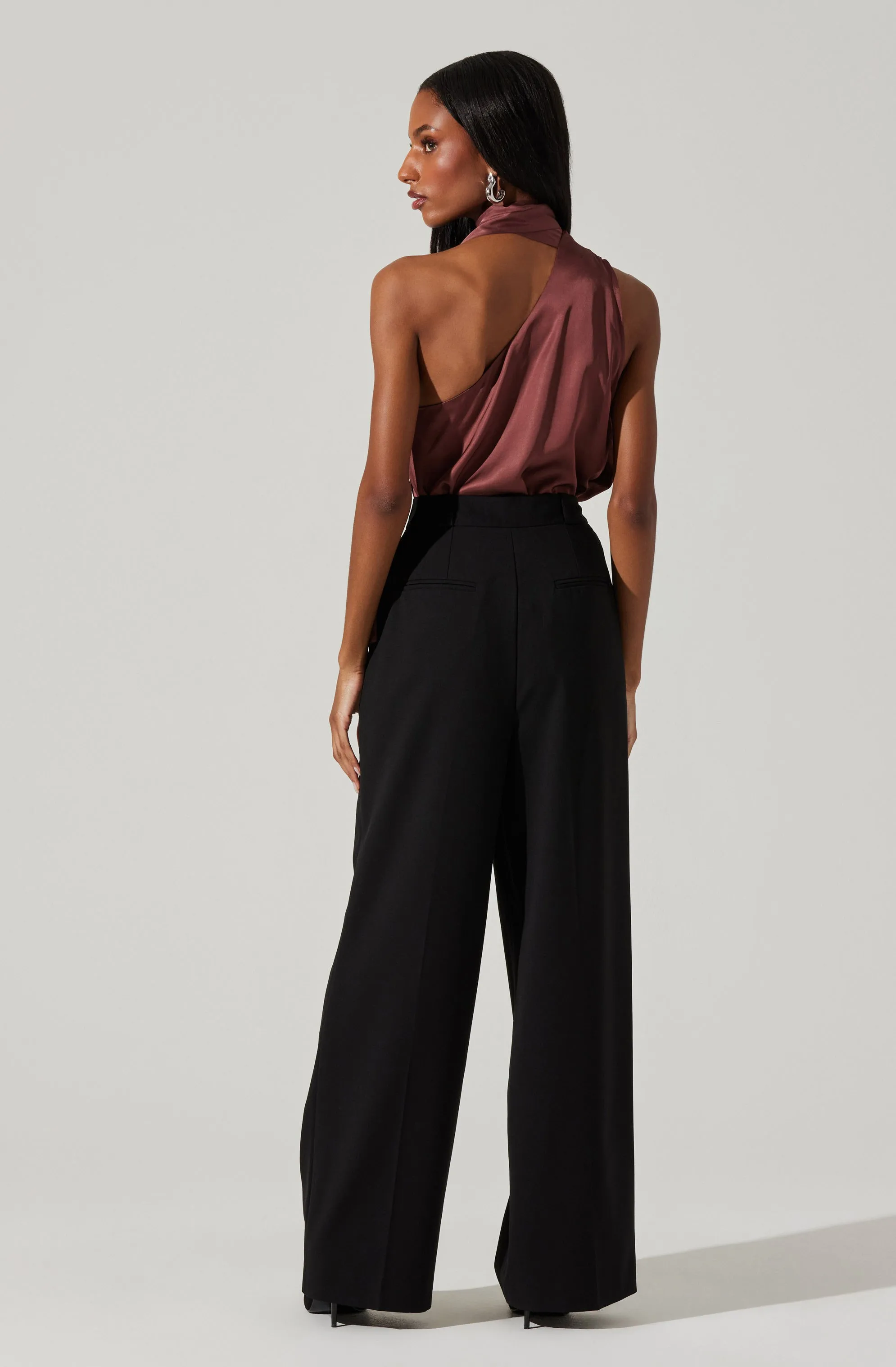 Partia Scarf Detail Asymmetric Top