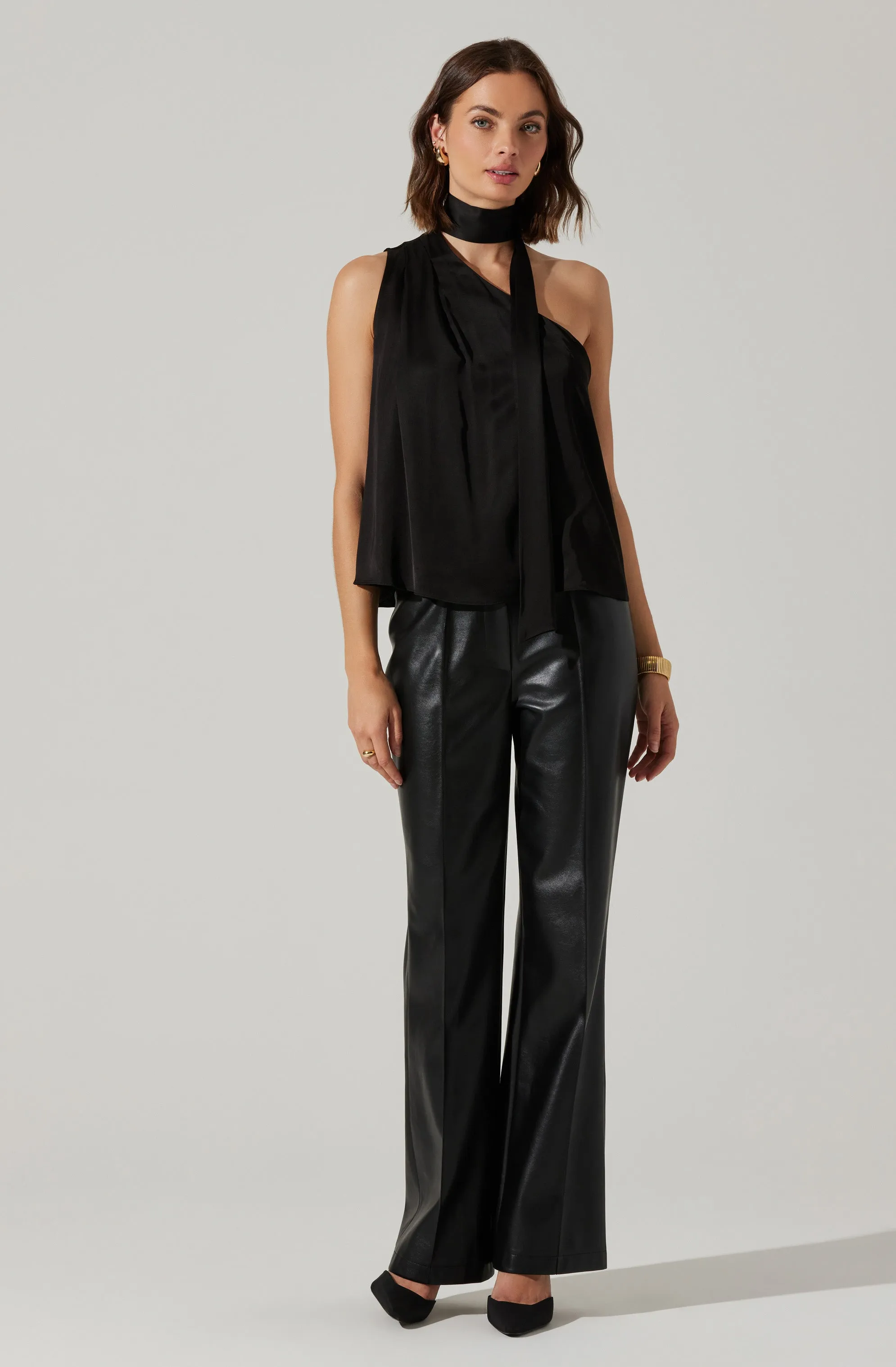 Partia Scarf Detail Asymmetric Top