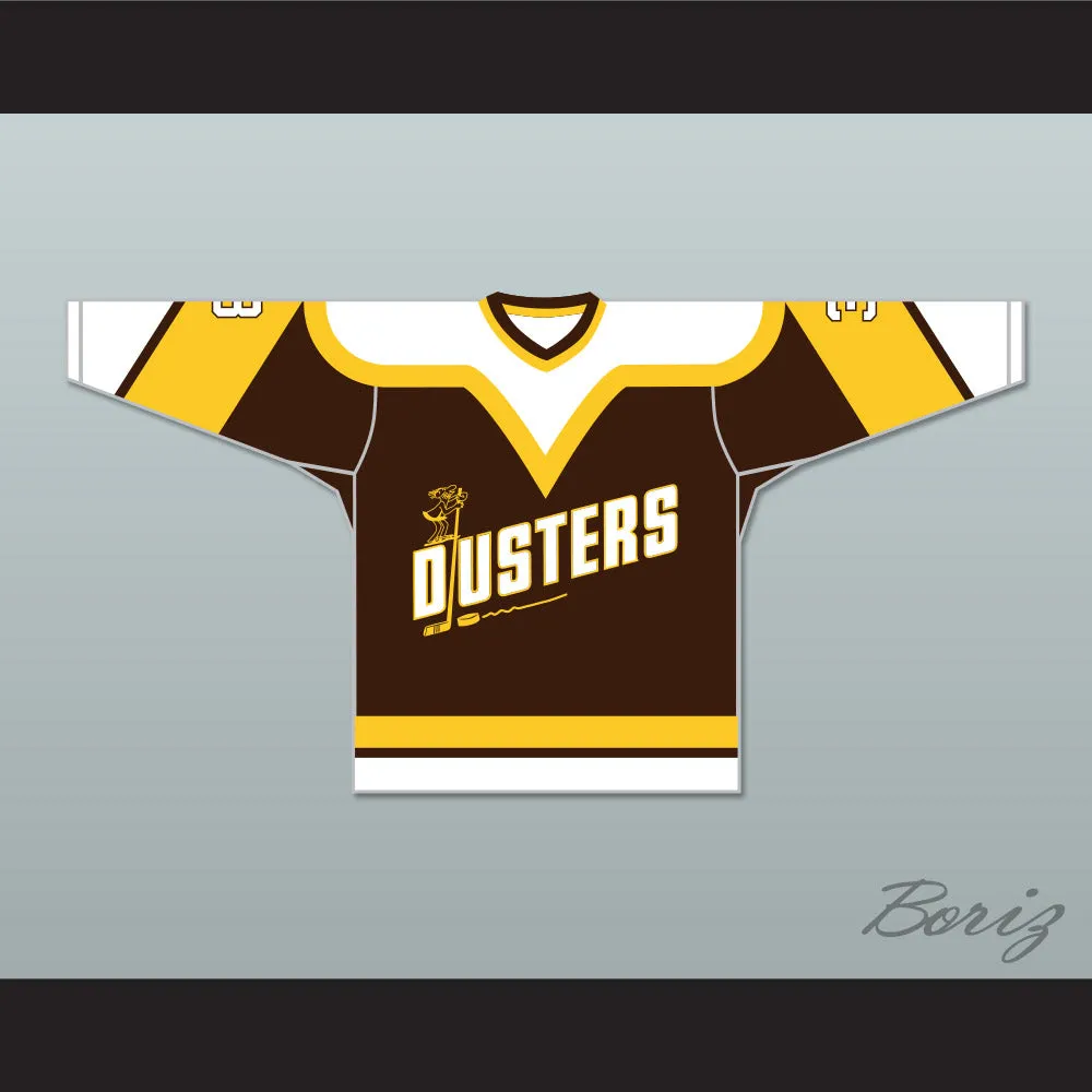 Paul Stewart 3 Binghamton Broome Dusters Brown Hockey Jersey 2