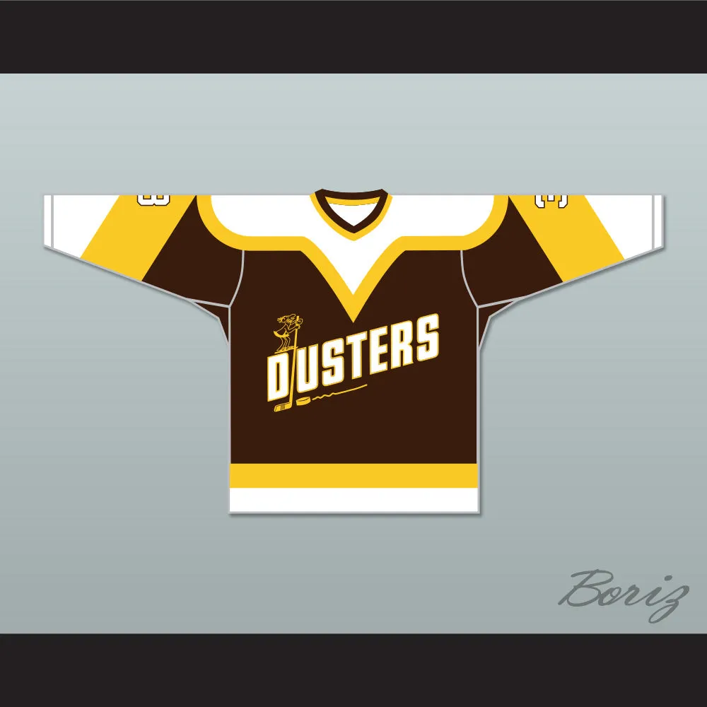 Paul Stewart 3 Binghamton Broome Dusters Brown Hockey Jersey