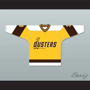 Paul Stewart 3 Binghamton Broome Dusters Yellow Hockey Jersey 2