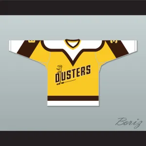 Paul Stewart 3 Binghamton Broome Dusters Yellow Hockey Jersey