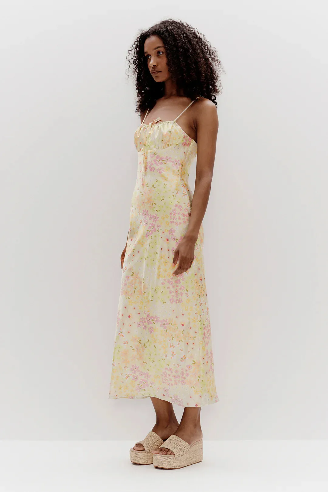 Penelope Slip Dress Garden Party