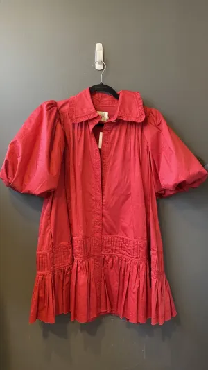 Pleat Hem Voluminous Mini Dress