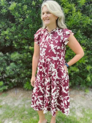 Plum Wine Midi Dress