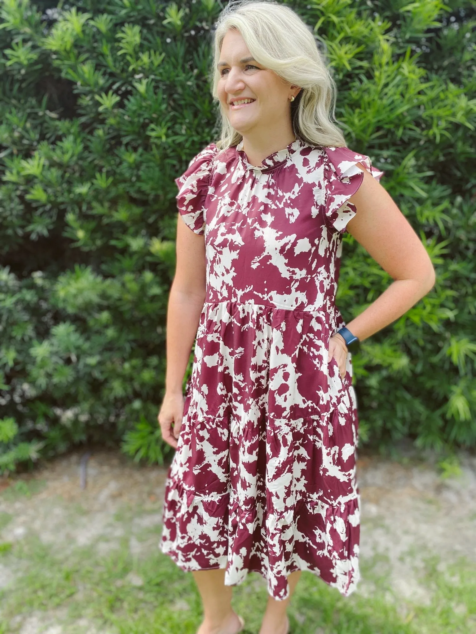 Plum Wine Midi Dress