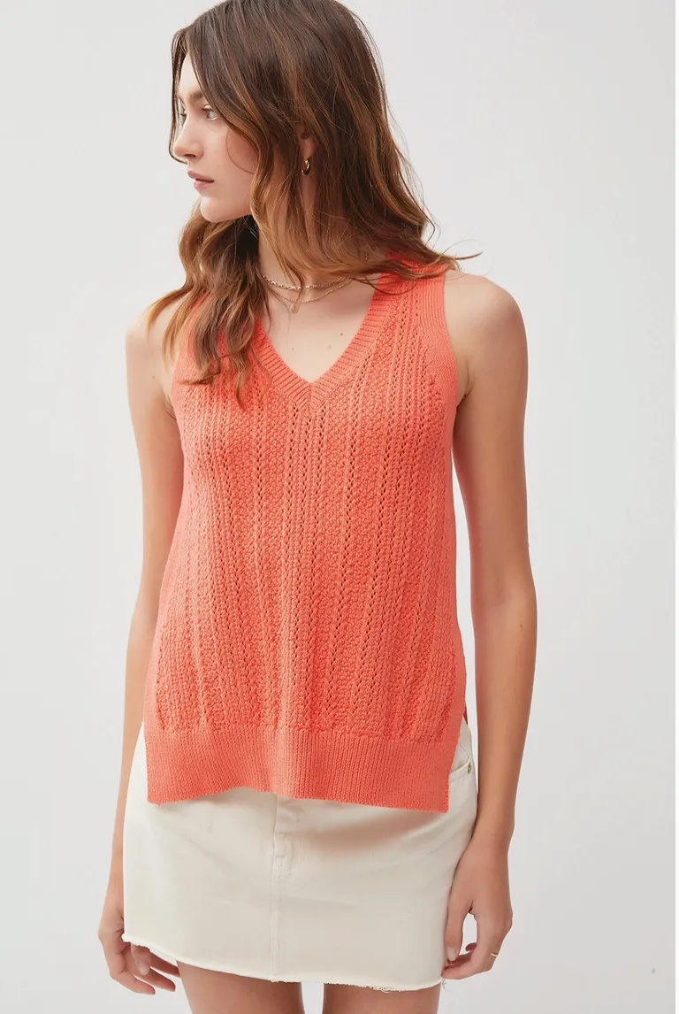 Poppy Be V Neck Sweater Tank