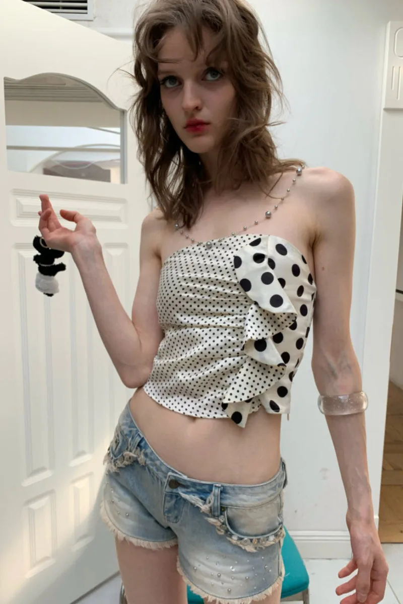 [Pre-sale] Polka Flip Drama Tube Top
